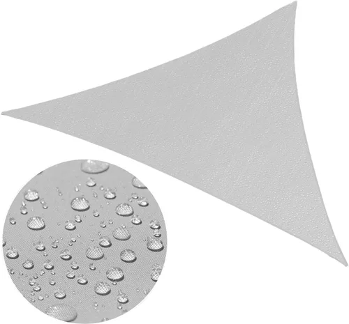 ShadeMart Toldo tipo vela impermeable, tamaño personalizado, de 4 x 4 x 4 pies, color gris, tamaño personalizado, toldo tipo vela triangular,