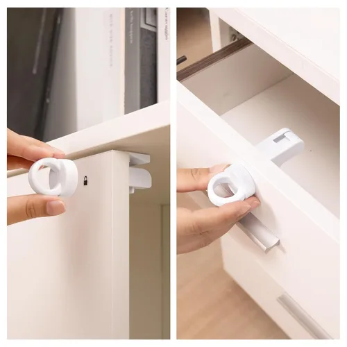 Miniatura 4 de Inaya Cerraduras magnéticas para gabinete a prueba de bebés (20 cerraduras y 2 llaves), cerraduras magnéticas de seguridad para niños para armarios