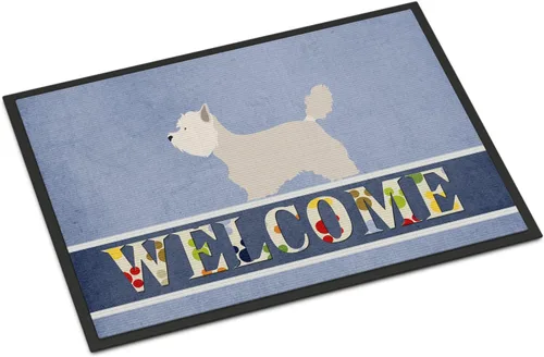 Miniatura 158 de Caroline's Treasures BB8321JMAT - Felpudo de bienvenida Berger Picard de 24 x 36 pulgadas, tapete azul para puerta delantera, para interiores