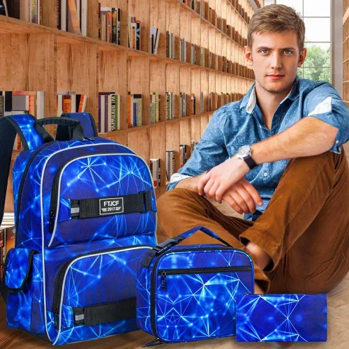Miniatura 56 de Mochila para laptop, 16 pulgadas, bolsa escolar y bolsa de almuerzo, mochilas resistentes al agua para adolescentes, niñas, mujeres, estudiantes