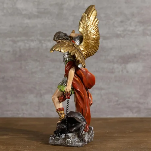 Miniatura 8 de BC - Estatua de San Miguel católico, figura de arcángel de 12 pulgadas de alto, protector de los fieles, decoración católica del hogar, escultura