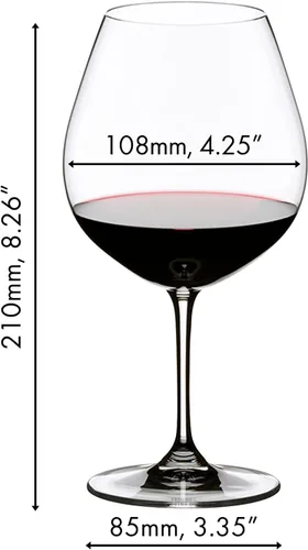 Miniatura 5 de Riedel Vinum Pinot Noir - Juego de 2 copas de vino, aptas para lavavajillas, 6416/07