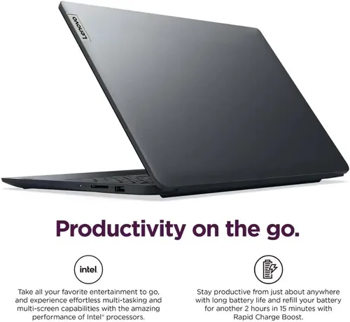 Miniatura 3 de Lenovo Ideapad 1 - Laptop HD de 15.6 pulgadas, Intel Celeron N4500, DDR4 de 4 GB, eMMC de 128 GB, W11HS, Microsoft Office 365 de un año, azul