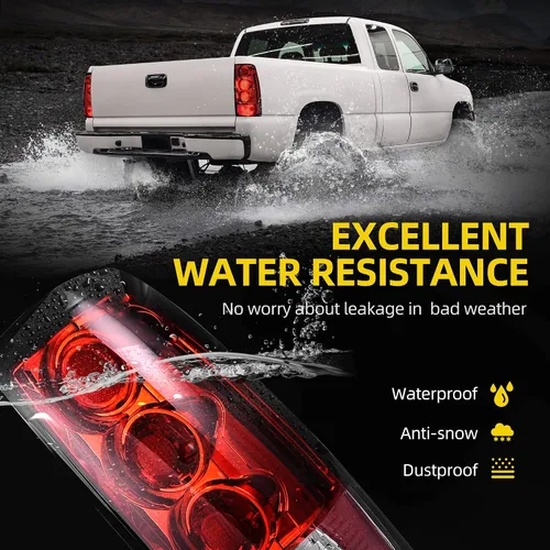 Miniatura 4 de DWVO Conjunto de luces traseras compatible con Chevy Silverado 1999 2000 2001 2002 1500 2500/01 02 Chevy Silverado 3500/1999-2003 GMC Sierra 1500