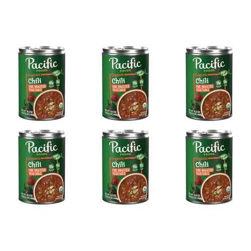 Miniatura 9 de Pacific Foods Chile vegetal orgánico tostado al fuego, a base de plantas, lata de 16.5 onzas (paquete de 1)