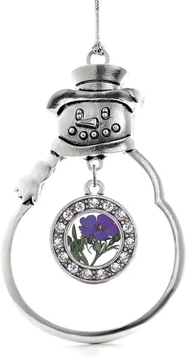 Miniatura 205 de Inspired Silver - Roller Queen - Adorno de Navidad plateado - Adorno circular para árbol de Navidad con circonita cúbica - Decoración colgante