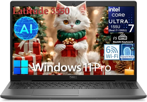 Dell Computadora portátil Latitude 3550, Intel Ultra 7 155U (hasta 4.8 GHz, con gráficos Intel), 16 GB DDR5 RAM, 1 TB PCIe SSD, 15.6 pulgadas FHD,