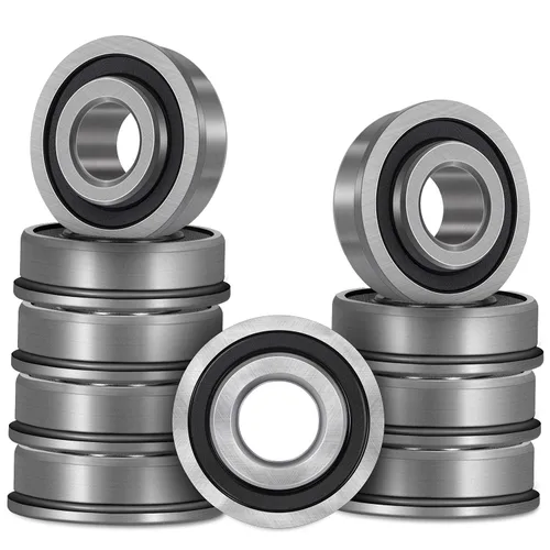 Miniatura 11 de ID 1/2" x OD 1-1/8" rodamientos de bolas con brida 10 unidades para cortacésped, carretillas, carros y camiones de mano, alternativos a MTD, 12118