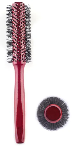 Miniatura 6 de PERFEHAIR Cepillo de pelo redondo pequeño para secar con cerdas de nailon suaves, 1.5 pulgadas, cepillo de pelo rizado con volumen para hombres