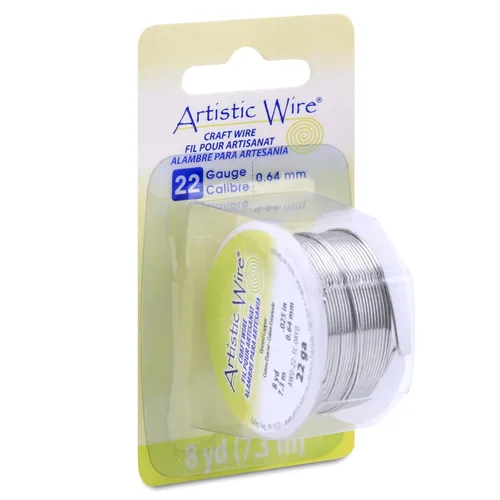 Miniatura 57 de Artistic Wire Alambre de Cobre Coloreado Plateado en Plata Resistente al Deslustre para Manualidades y Envolver Joyería, Resistente al Deslustre
