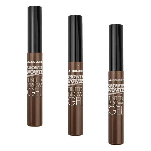 Miniatura 10 de L.A. COLORS Browie Wowie - Gel para cejas tintado, marrón oscuro CBG413