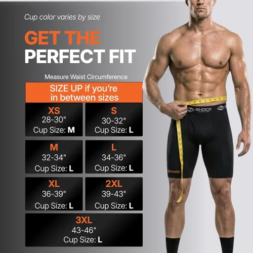 Miniatura 2 de Shock Doctor Compression Shorts with Protective Bio-Flex Cup, Moisture Wicking Vented Protection - Adult