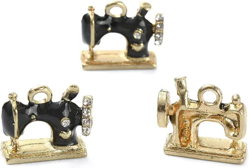 Miniatura 11 de LiQunSweet 20 dijes chapados en oro con cruz esmaltada blanca para hacer joyas Colgantes blancos de cruz