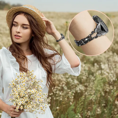 Miniatura 5 de Galaxy Watch 7, 6, 5, 4, correa de 0.78 pulgadas (0.787 in), mariposa para Samsung Galaxy Watch 4, 5, 6, 7, FE de 1.575 pulgadas, 1.732 pulgadas