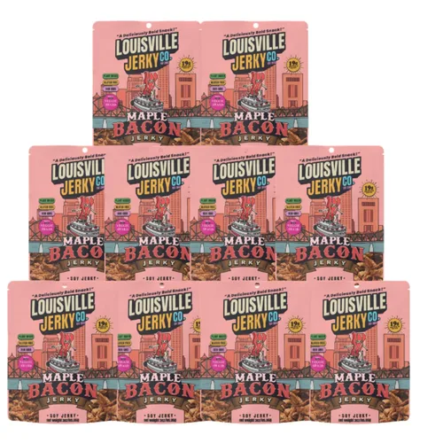 Miniatura 9 de Louisville Vegan Jerky – tocino de arce, vegetariano y vegano, Jerky, 21 g/0.74 oz de proteína de soja sin OMG, ingredientes sin gluten