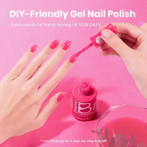 Miniatura 341 de Beetles - Esmalte de uñas de gel rosa claro, 0.5 fl oz, color rosa bebé, esmalte de gel que se absorbe con luz UV LED, arte de uñas de verano, salón