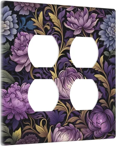 Miniatura 29 de Decorative Outlet Covers Blue Background White Cat Daisy Floral 2-Gang 1-Gang Wall Plate Single Toggle/Rocker Farmhouse Style Light Switch Covers