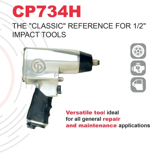 Miniatura 3 de Chicago Pneumatic CP734H, llave de impacto neumática para servicio pesado de 1/2 pulgada