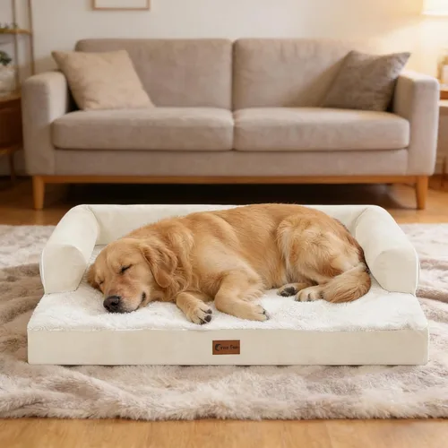 Miniatura 9 de Camas Ortopédicas para Perros de Tamaño Grande, Espuma de Celdas Impermeables tipo Huevera, Camas tipo Sofá para Perros Medianos para Jaula 35x22