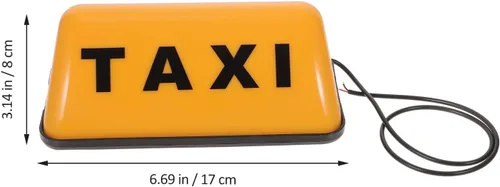 Miniatura 2 de Uonlytech Señal iluminada del techo del taxi de la luz del taxi de la cabina llevó la luz del taxi de la base