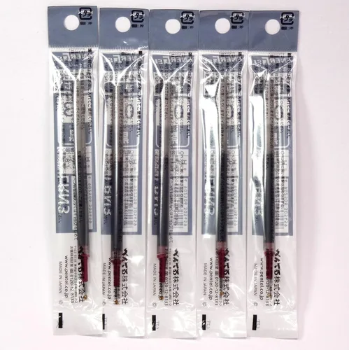 Miniatura 2 de Pentel Recambio de tinta negra de 0.012 in (XLRN3-A), para bolígrafo retráctil EnerGel (BLN73-A), 5 unidades en total (importación de Japón)