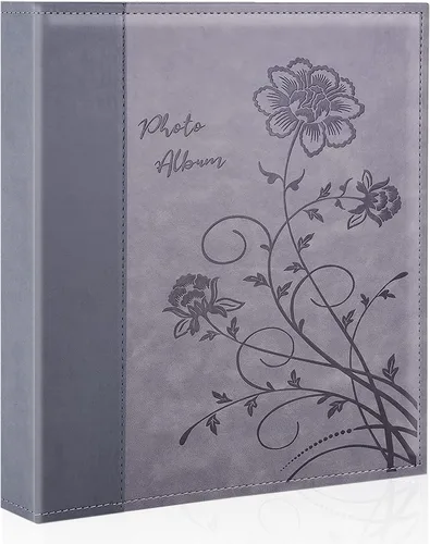 Miniatura 16 de Álbum de fotos de 8x10 con páginas transparentes y bolsillos, cubierta de piel, deslizable, para 50 fotos verticales de 8x10, libro de fotos