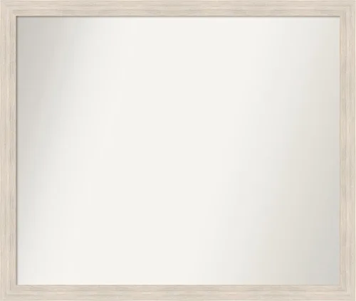 Miniatura 85 de Amanti Art Espejo de baño blanco para sobre el fregadero, 30 x 35 pulgadas, espejo de tocador rectangular estrecho de Eva de oro blanco, marco