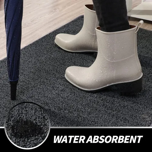Miniatura 5 de LINLA - Tapete para interiores que absorbe el barro, lavable a máquina, respaldo de goma antideslizante, ideal para puerta de entrada para limpiarse
