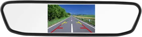 Miniatura 8 de aqxreight Cámara de respaldo de espejo retrovisor, 4.3 pulgadas coche HD espejo retrovisor Monitor 8LED visión nocturna cámara de marcha atrás