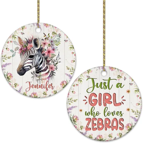 Miniatura 15 de Hyturtle Adorno de Navidad personalizado para los amantes de los osos, adorno de cerámica con nombre personalizado de Just A Girl Who Loves Bears
