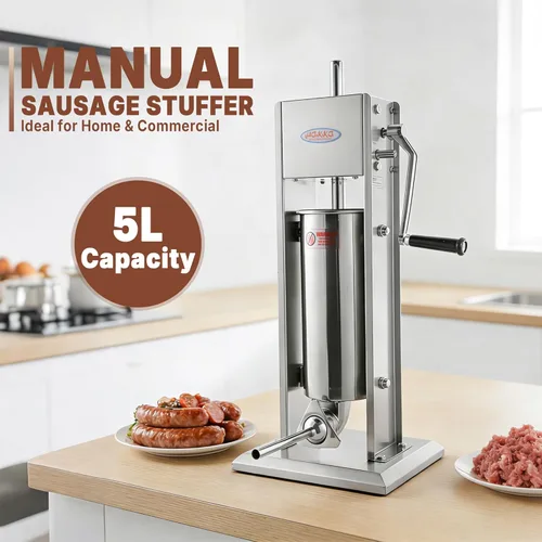 Miniatura 2 de Hakka - Embutidor de salchichas vertical de acero inoxidable de 2 velocidades (11 libras/5 L)