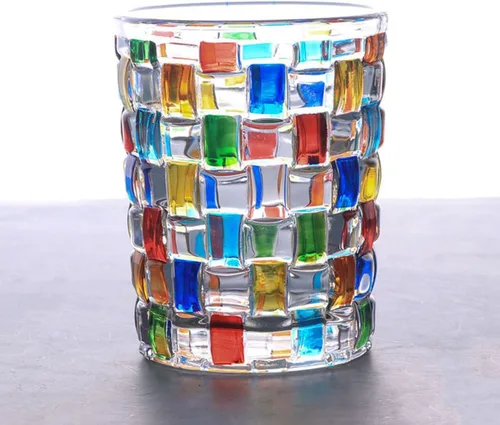 Miniatura 10 de Copas de Bebida Coloridas, Vasos de Agua Pintados a Mano, Vasos de Agua Multicolor, Copas de Vino y Whisky, Vasos de Tumblar (para cubitos de hielo)
