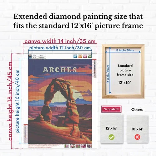 Miniatura 3 de Neopalette Kits de pintura de diamantes para adultos, niños, arte y manualidades, pintura de diamantes de perforación completa, abstracta y adornos