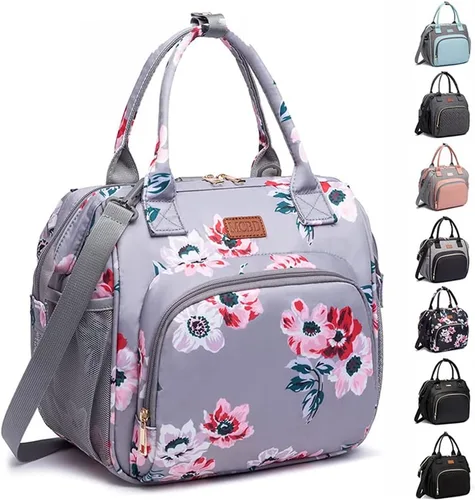 Miniatura 9 de MCBD Lonchera térmica para mujer, bolsa grande de 3 vías de transporte, mochila enfriadora reutilizable a prueba de fugas con correa ajustable