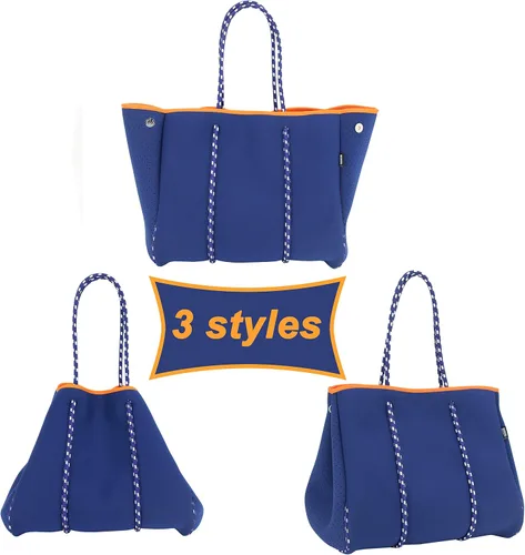 Miniatura 6 de QOGiR Bolsa de playa multiusos de neopreno con bolsillo interior con cierre de cremallera