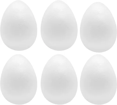 Miniatura 10 de FFchuanhe Huevos de espuma para manualidades, paquete de 12 huevos de espuma de poliestireno de 2.75 pulgadas para Pascua, Halloween, Navidad