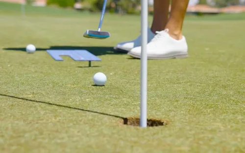 Miniatura 8 de PAR Perfect Putting Mirror "Tour Proto" Combo de 3ª generación con espejo de hombro - (diestro) - Sistema de puesta de gira #1 - La pelota se