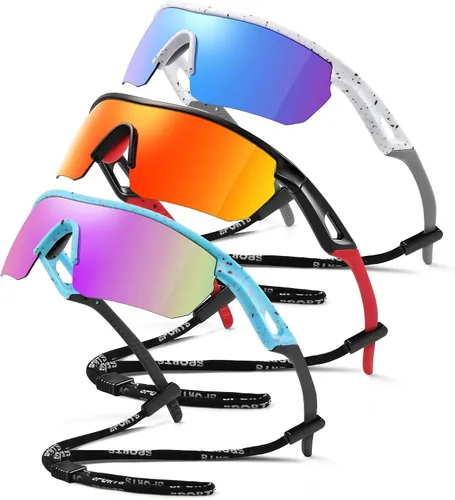Miniatura 11 de Kids Sunglasses Youth Baseball Sunglasses for Boys Girls 3-12 Polarized Softball Sports Goggles UV Protection