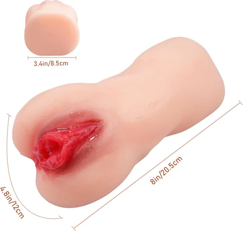 Miniatura 3 de Juguetes sexuales para hombres, masturbadores masculinos, juguetes realistas para adultos, muñeca sexual 3D realista 2 en 1 con vagina anal, coño