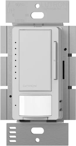 Miniatura 13 de Lutron Maestro LED+ Sensor de atenuación y vacante, un solo polo y multiubicación, MSCL-VP153M-BI, galleta