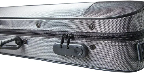 Miniatura 6 de Paititi 5001L Stylus - Estuche para violín de tamaño completo, color gris con cerradura de combinación, bolsa extraíble y múltiples soportes