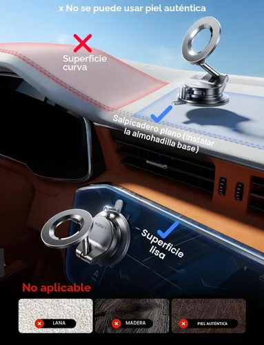 Miniatura 5 de LISEN Magsafe Soporte de automóvil, soportes de teléfono celular para tu automóvil, accesorios magnéticos de coche para mujeres y hombres, camión