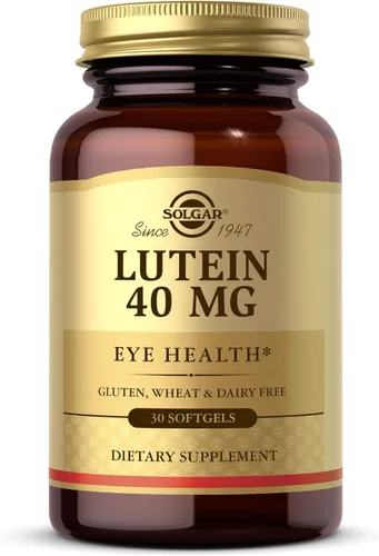 Solgar Luteína 40 mg, 30 cápsulas blandas - Apoya la salud ocular - Ayuda a filtrar la luz azul - Contiene luteína FloraGLO - Sin gluten, sin
