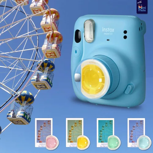 Miniatura 5 de Cámara instantánea Fujifilm Instax Mini 11 gris carbón + paquete de accesorios MiniMate + paquete de accesorios de película fotográfica Fuji Instax