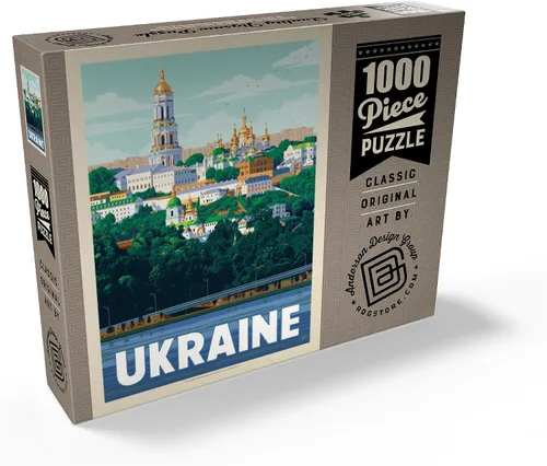 Miniatura 2 de MyPuzzle Ukraine: Kiev, póster vintage, rompecabezas de 100 piezas para adultos