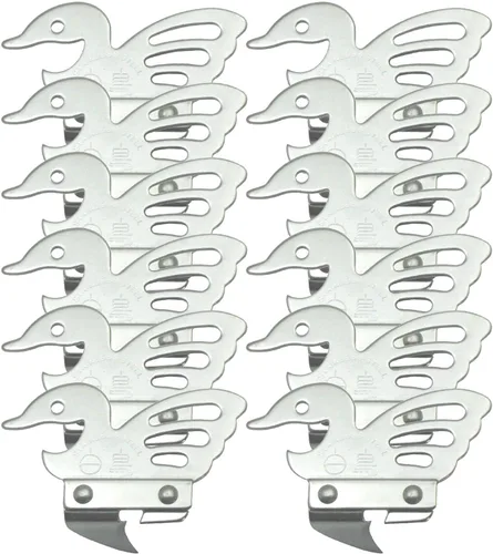 Nagao Tsubamesanjo - Abrelatas de cisne, juego de 12 unidades, 2.6 pulgadas (2.6 in), acero inoxidable, en caja, fabricado en Japón