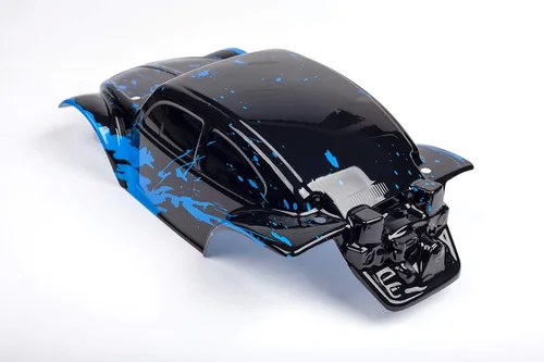 Miniatura 4 de SummitLink Cuerpo personalizado azul fangoso sobre negro compatible con escala 1/10 RC coche o camión (camión no incluido) STB-BB-01