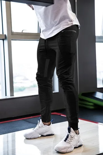Miniatura 3 de MAIKANONG Pantalones deportivos para hombre, pantalones cónicos, informales, para entrenamiento, gimnasio, entrenamiento, pantalones ajustados