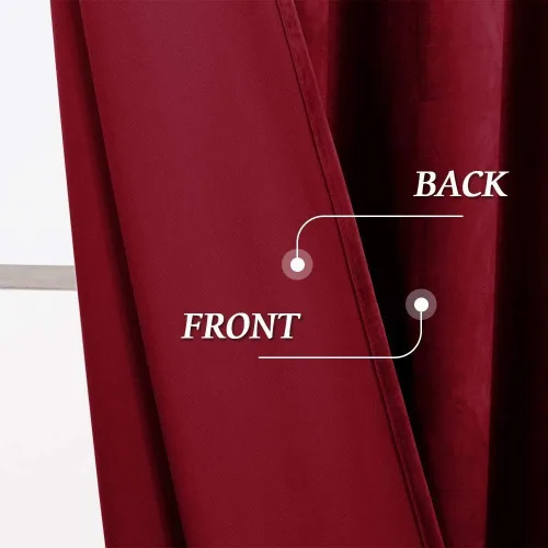 Miniatura 26 de RYB HOME Cortinas opacas de terciopelo para dormitorio, aislamiento térmico, privacidad, luz solar, bloqueo de calor, cortinas lujosas con bolsillo