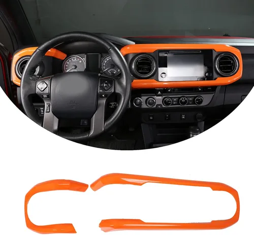 Miniatura 8 de Adhesivos para tablero, consola central para automóvil, de plástico ABS, para apariencia de interior, para Toyota Tacoma 2016 2017 2018 2019 2020